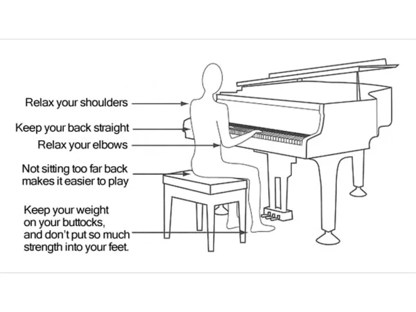 نحوه نشستن صحیح پشت پیانو